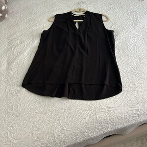 T Tahari Black Sleeveless Blouse